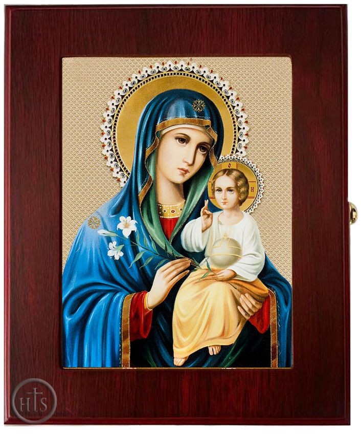 Pic - Virgin Mary Eternal Bloom, Wall Hanging Sacred Framed Icon Box