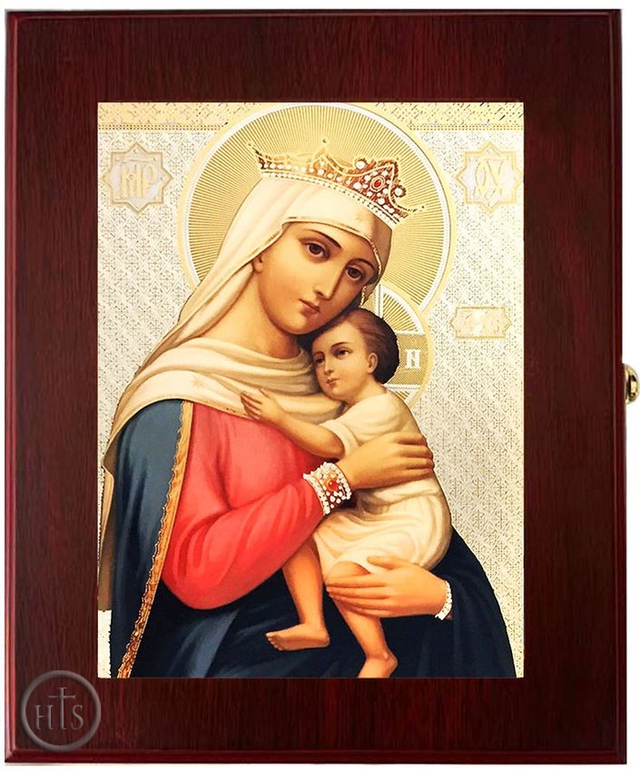 HolyTrinity Pic - Virgin Mary Refuge of Hopeless, Wall Hanging Sacred Framed Icon Box
