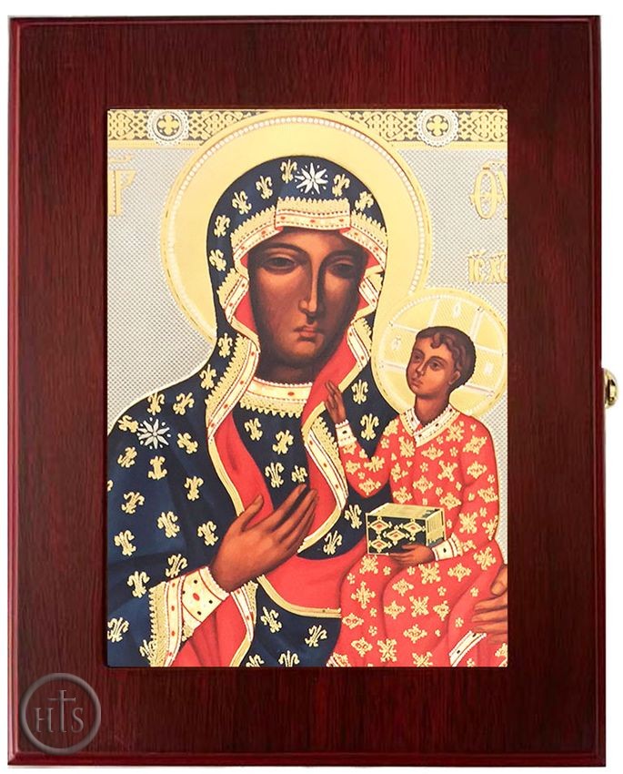 Picture - Virgin Mary Czestochowa, Wall Hanging Sacred Framed Icon Box