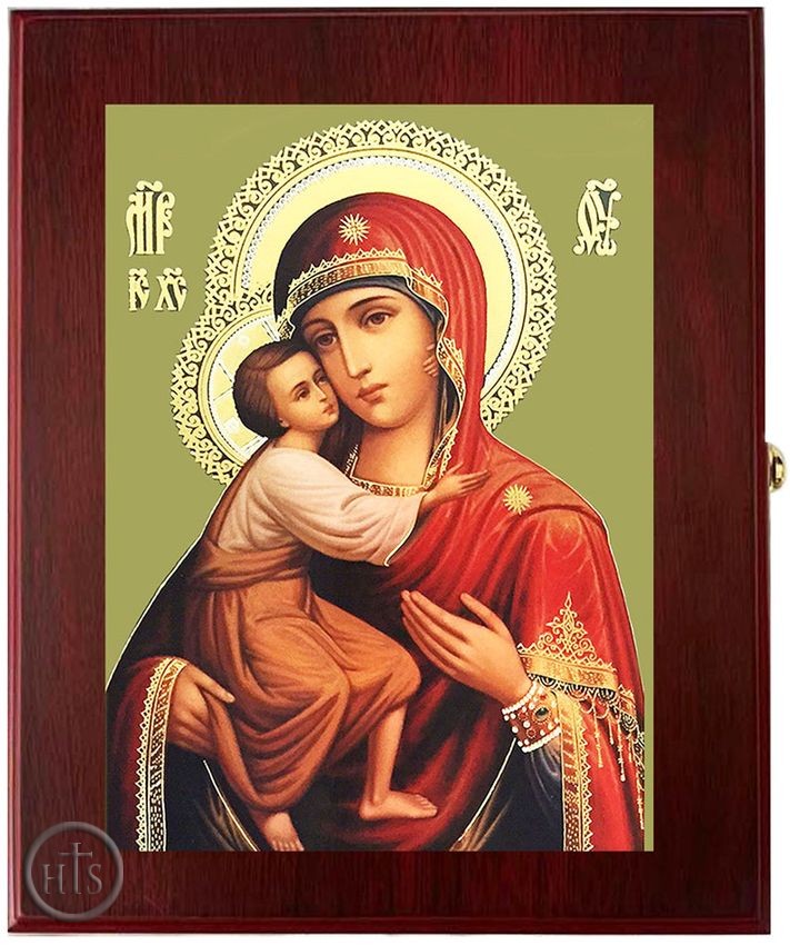 Photo - Virgin Mary Feodorovskaya, Wall Hanging Sacred Framed Icon Box