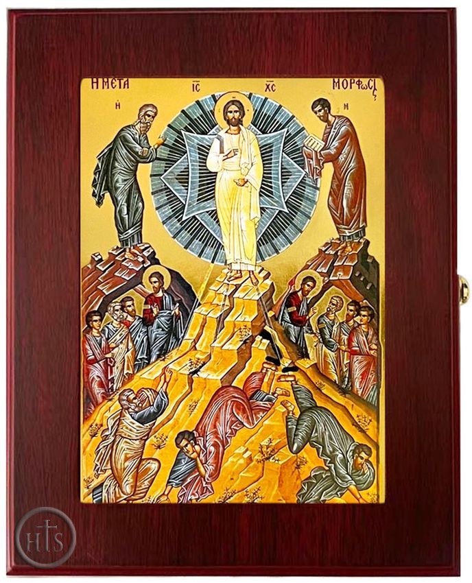 Product Photo - The Transfiguration, Wall Hanging Sacred Framed Greek Icon Box