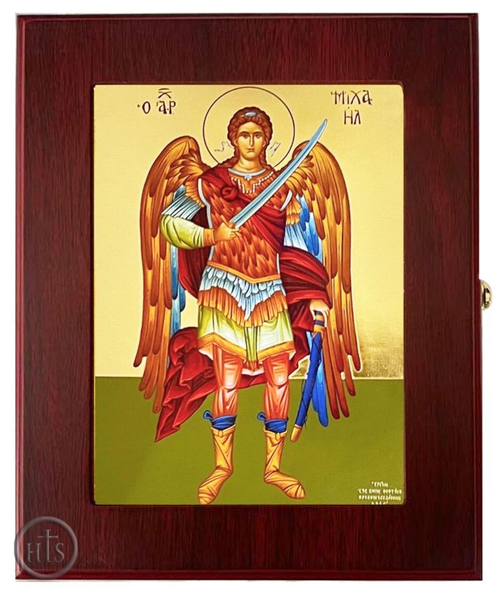HolyTrinityStore Photo - Archangel Michael, Wall Hanging Sacred Framed Icon Box