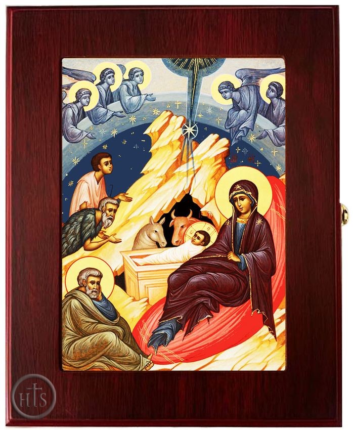 HolyTrinity Pic - The Nativity, Wall Hanging Sacred Framed Icon Box