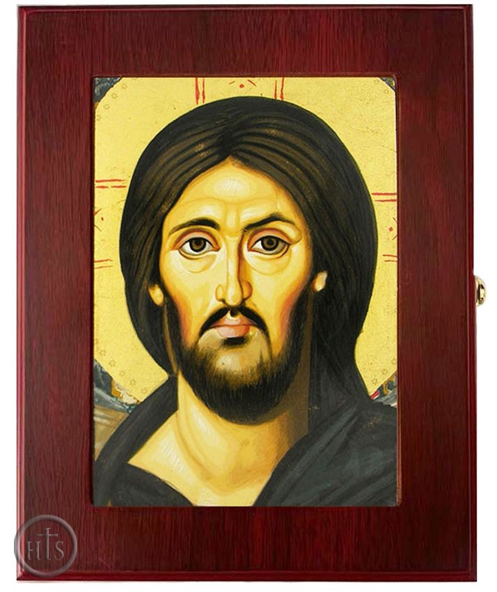 Photo - Christ of Sinai Pantocrator, Wall Hanging Sacred Framed Icon Box