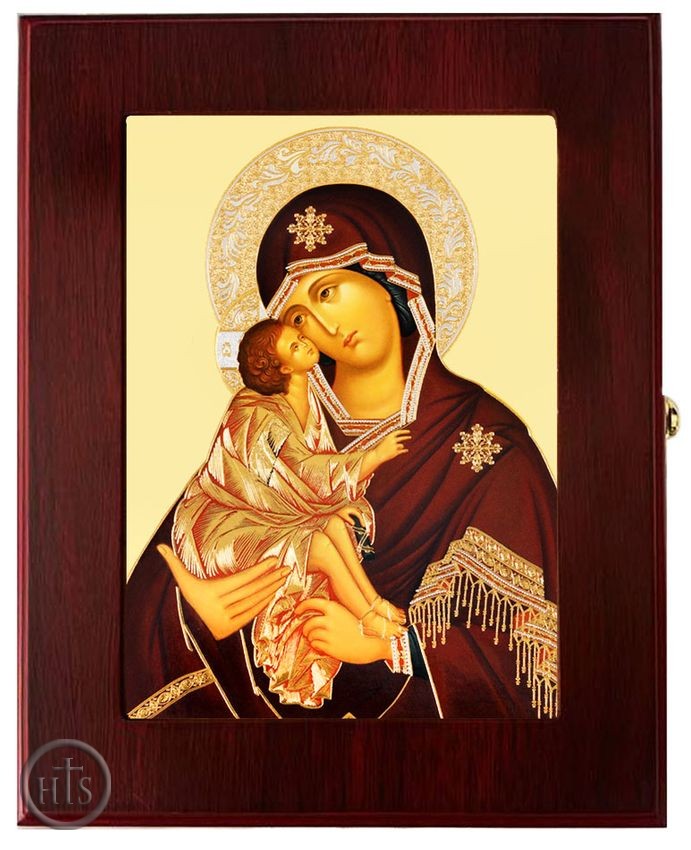 Picture - Virgin Mary of Don (Donskaya), Wall Hanging Sacred Framed Icon Box