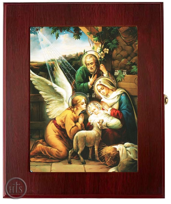 Photo - The Nativity, Wall Hanging Sacred Framed Icon Box