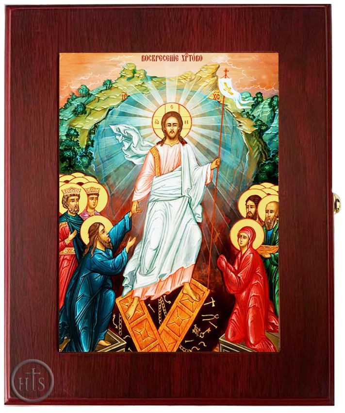 Picture - The Resurrection, Wall Hanging Sacred Framed Icon Box