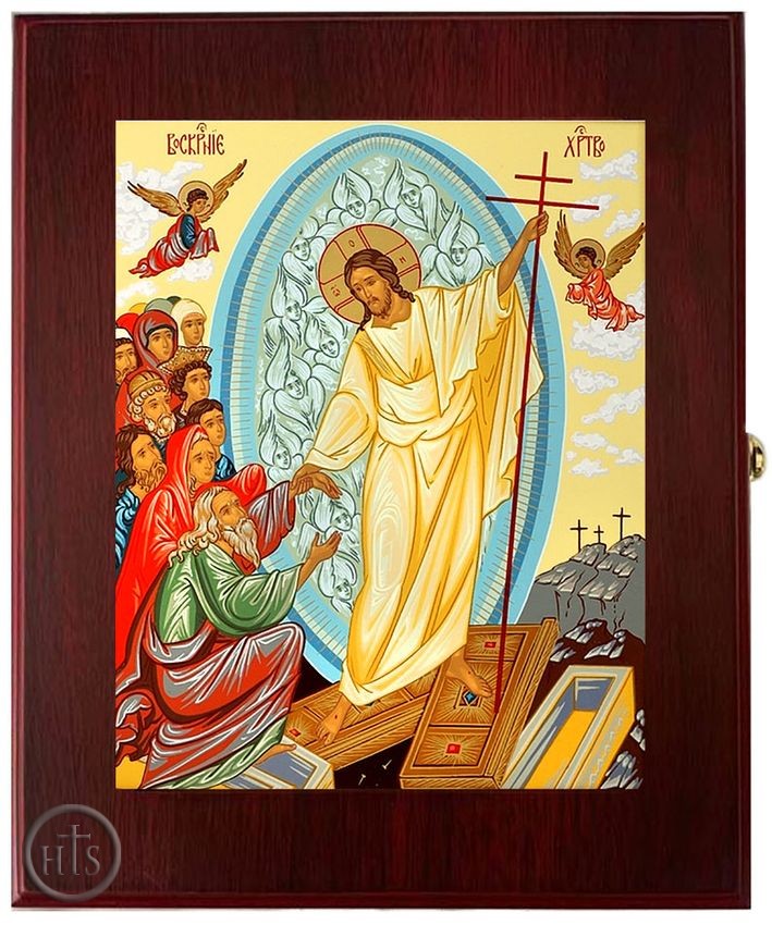 Product Pic - The Resurrection, Wall Hanging Sacred Framed Icon Box