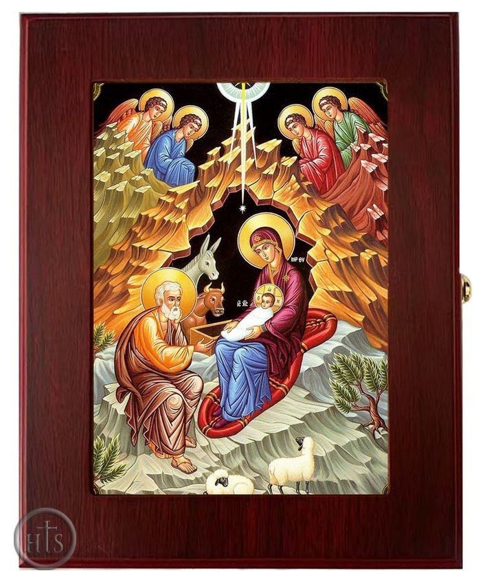 Picture - The Nativity, Wall Hanging Sacred Framed Icon Box