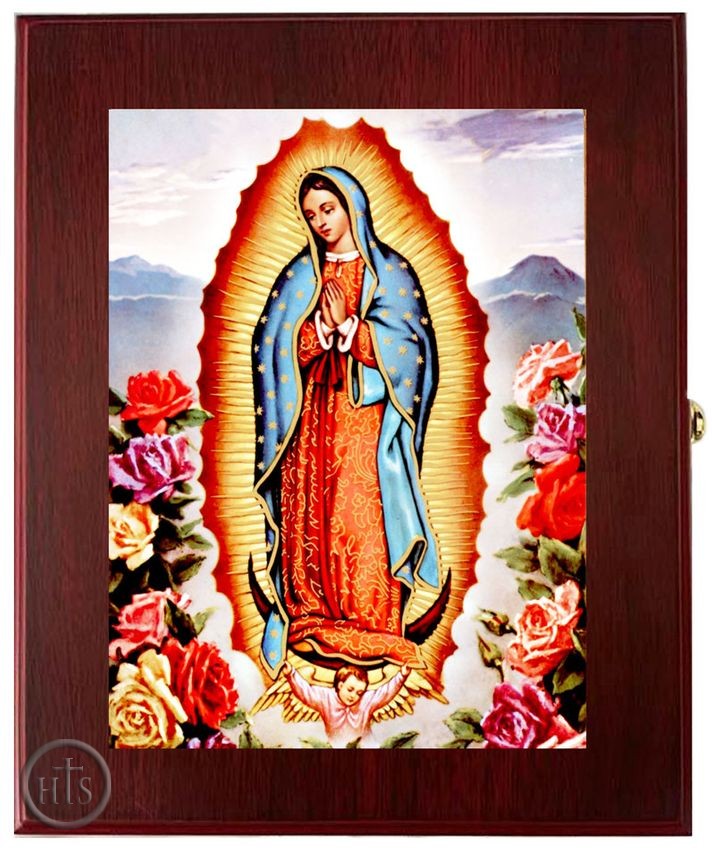 HolyTrinity Pic - Our Lady of Guadalupe, Wall Hanging Sacred Framed Icon Box