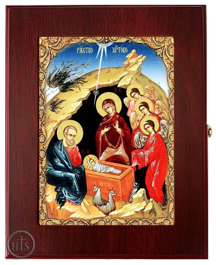 Picture - The Nativity, Wall Hanging Sacred Framed Icon Box