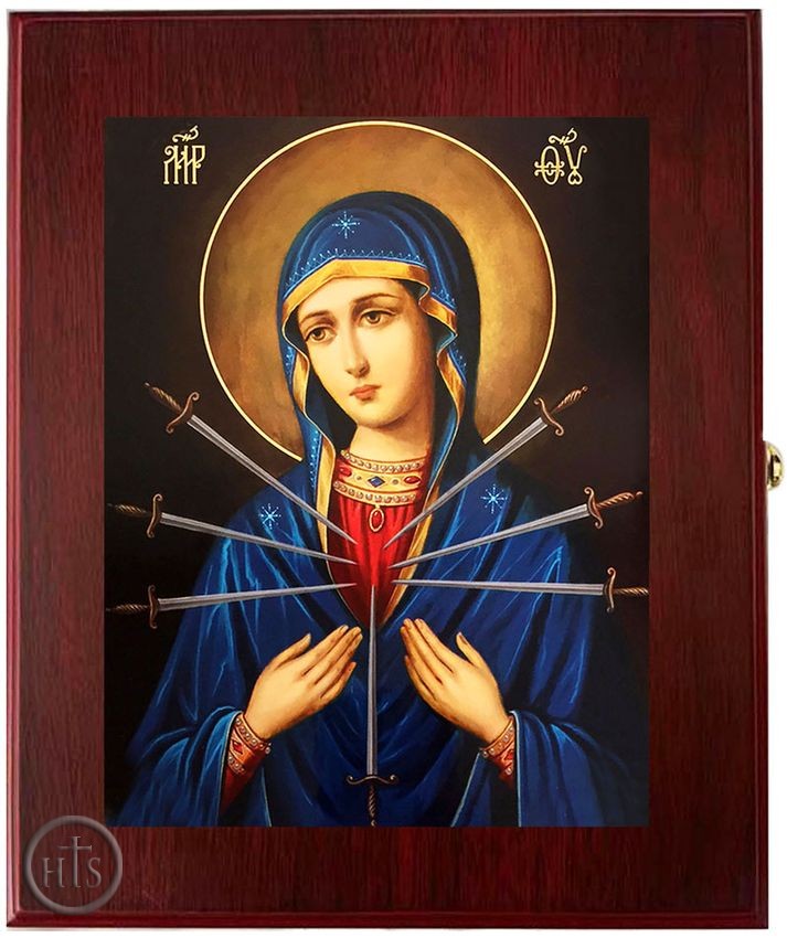 Product Pic - Virgin Mary Softener of Evil Hearts, Wall Hanging Sacred Framed Icon Box