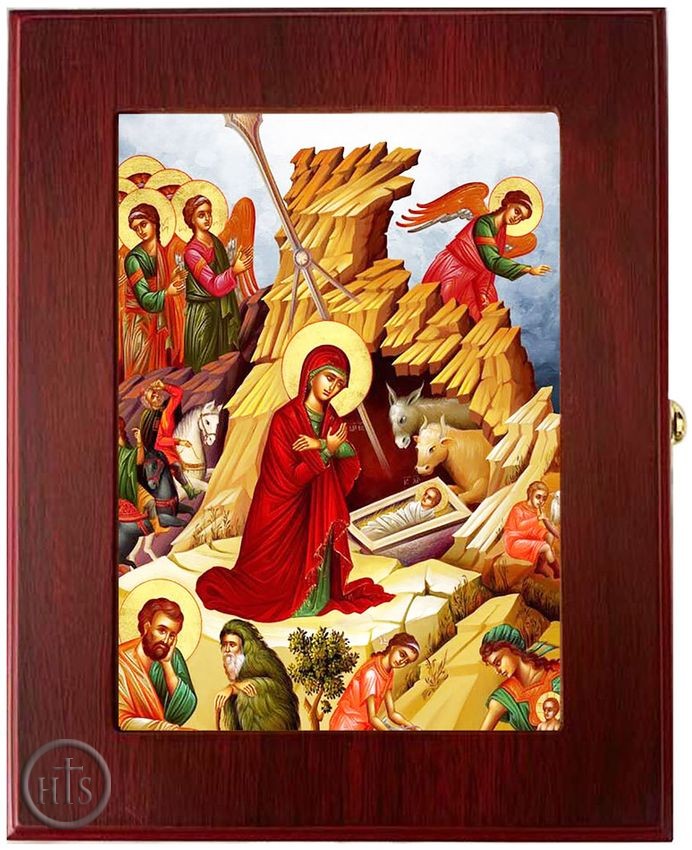 HolyTrinityStore Photo - The Nativity, Wall Hanging Sacred Framed Icon Box