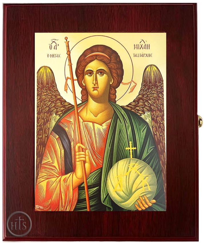 Product Photo - Archangel Michael, Wall Hanging Sacred Framed Icon Box