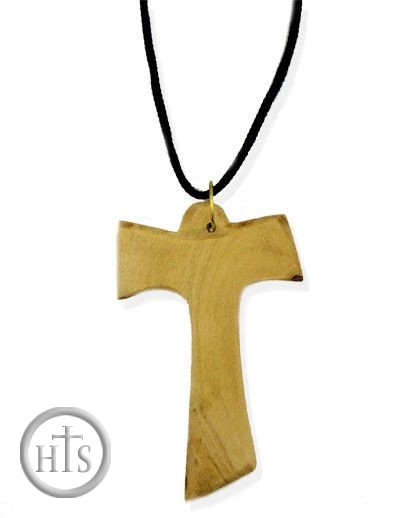 Product Image - Olive Wood Neck Cross on Cord, Small