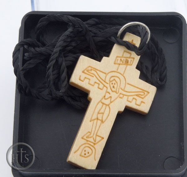 HolyTrinity Pic - Wooden Cross From Greece, Hand Carved 