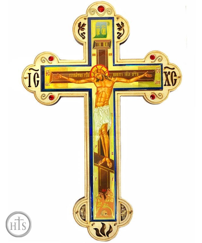 Photo - Three Barred Wooden Cross with Crystal Incense