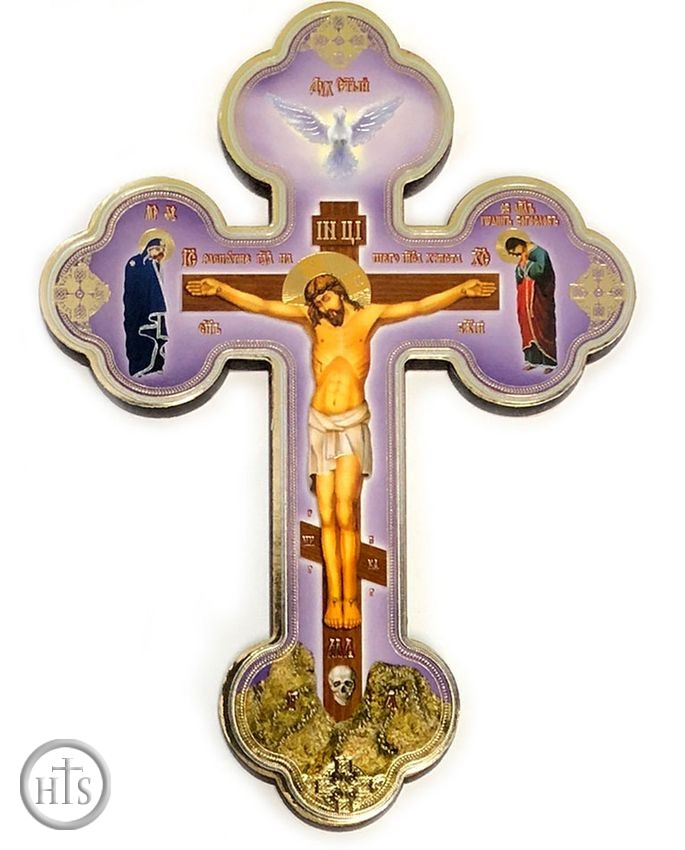 Image - Decoupage Wooden Cross with Corpus Crucifix