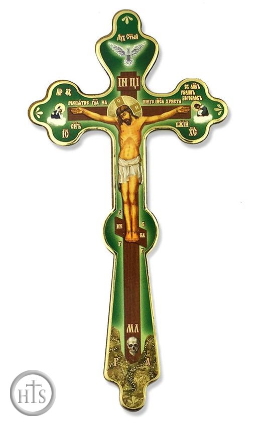 Product Photo - Wooden Hand Blessing Cross with Crucifixion