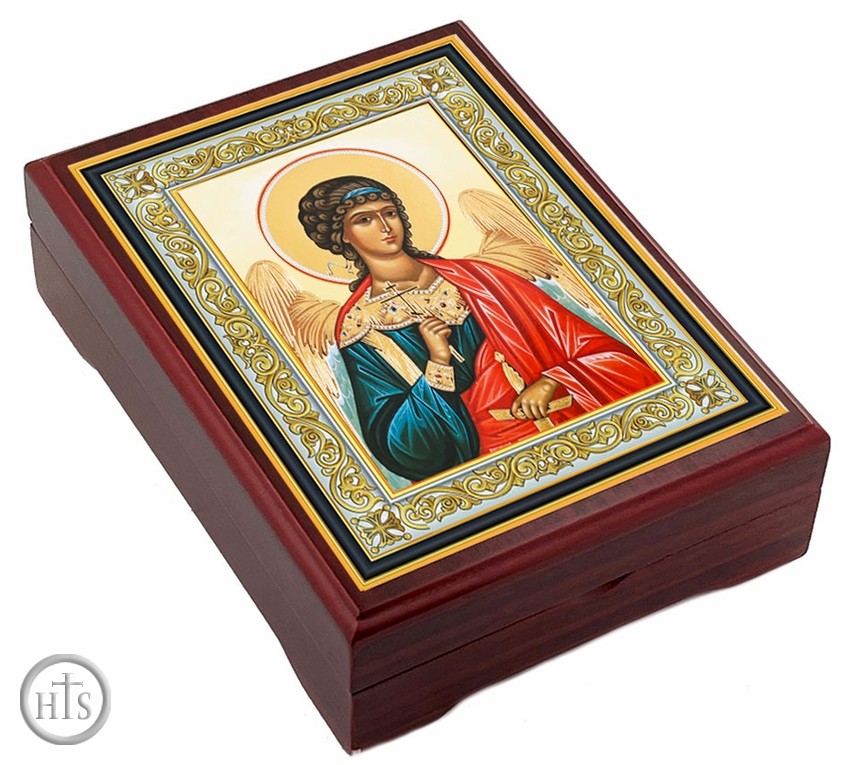 Pic - Guardian Angel, Wooden Icon Keepsake Box