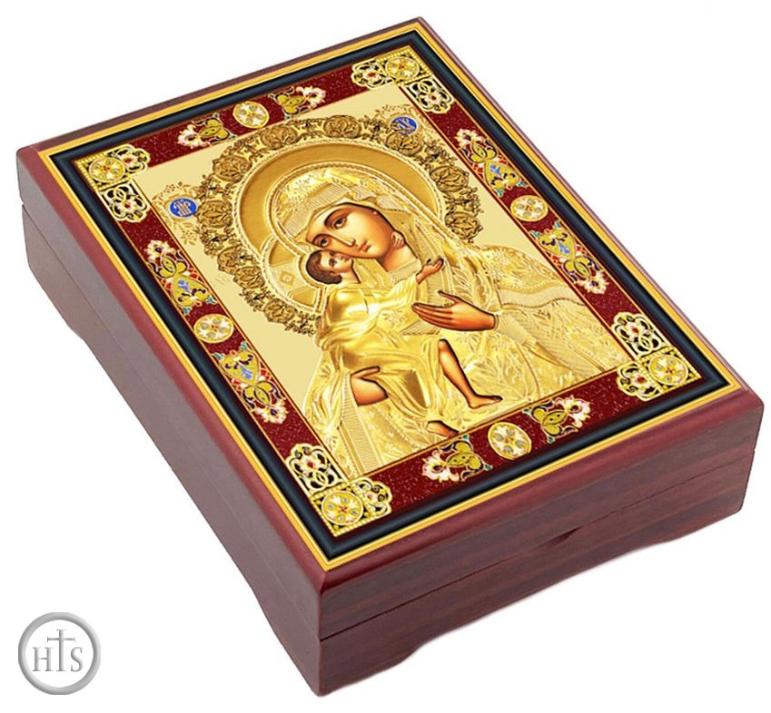Product Picture - Virgin Mary Feodorovskaya, Wooden Icon Keepsake Box