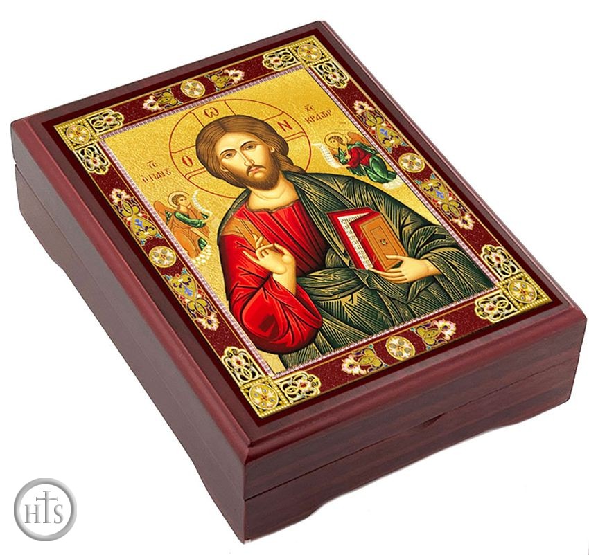 Pic - Christ Blessings,  Wooden Icon Keepsake Box