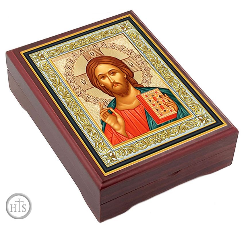 HolyTrinity Pic - Christ the Teacher, Wooden Icon Keepsake Box