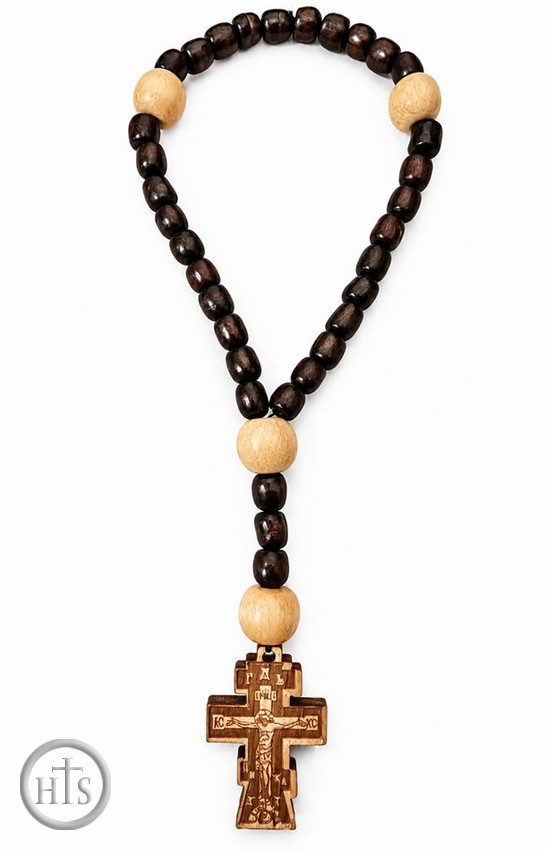 Product Pic - Wooden Prayer Rope, 30 (33) Knots, 8 1/2