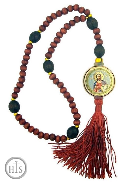 HolyTrinityStore Picture - Wooden Prayer Rope 50 Knots