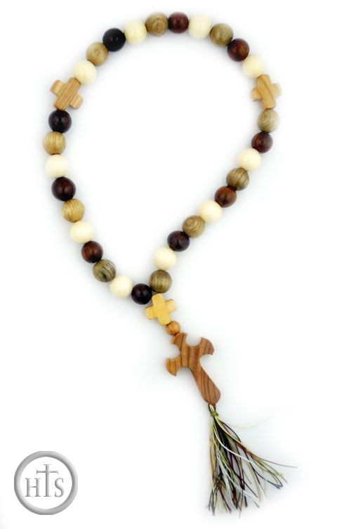 Photo - Russian Wooden Prayer Beads Rope, 30 Knots