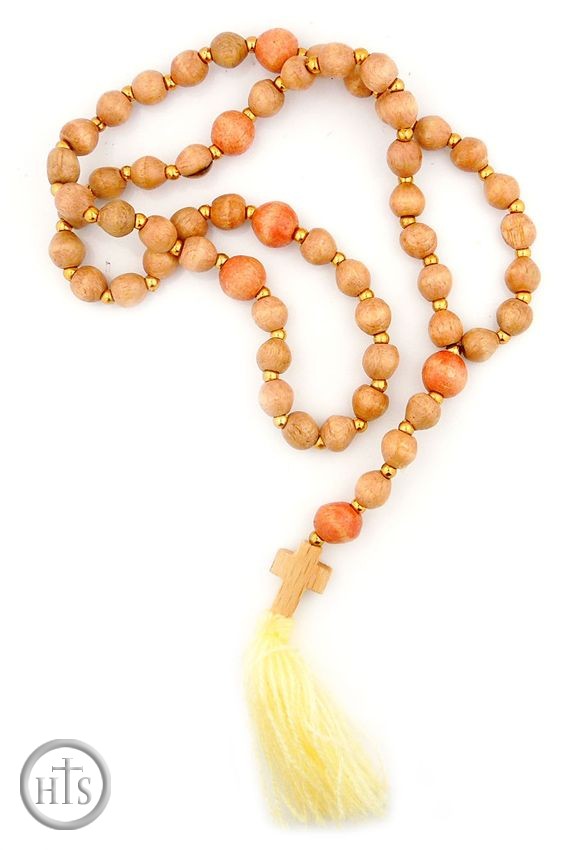 Product Image - Russian Wooden Prayer Beads Rope, 50 Knots