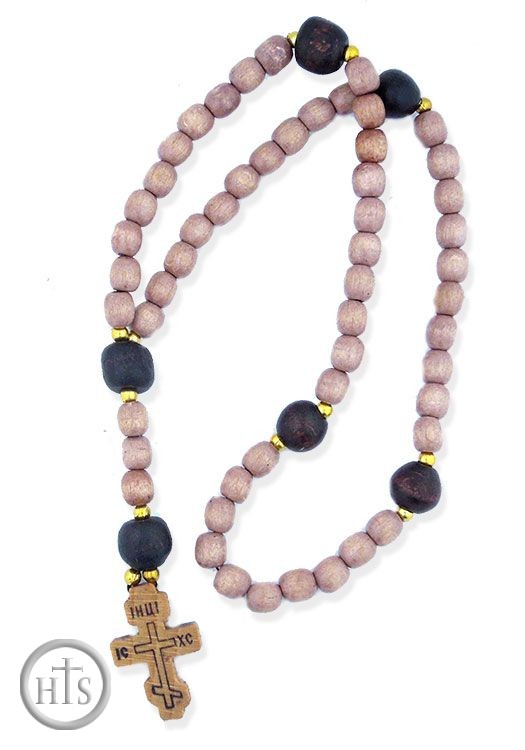 HolyTrinityStore Image - Wooden Rosary  Beads Prayer Rope