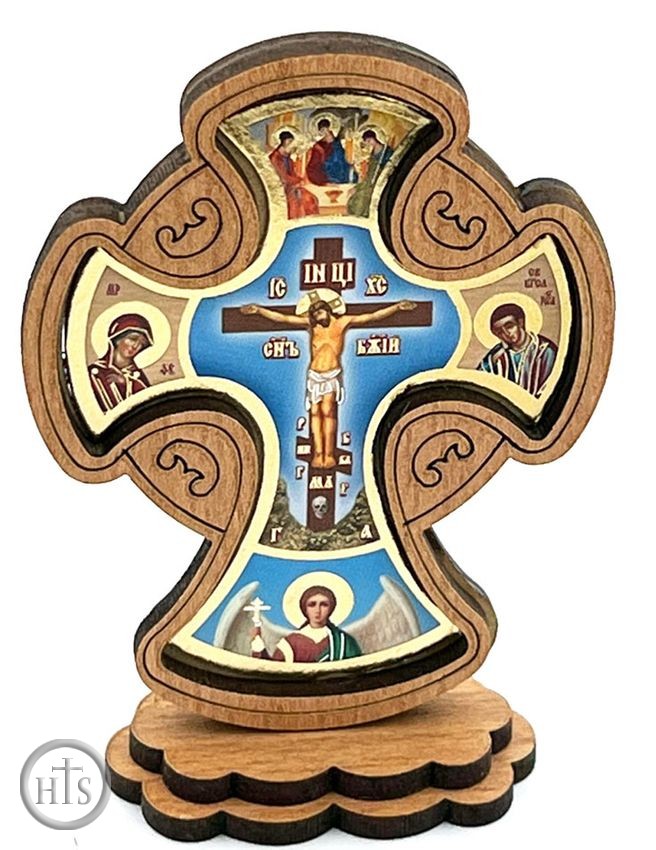 Product Photo - Wooden Standing Cross with Mini Icons 