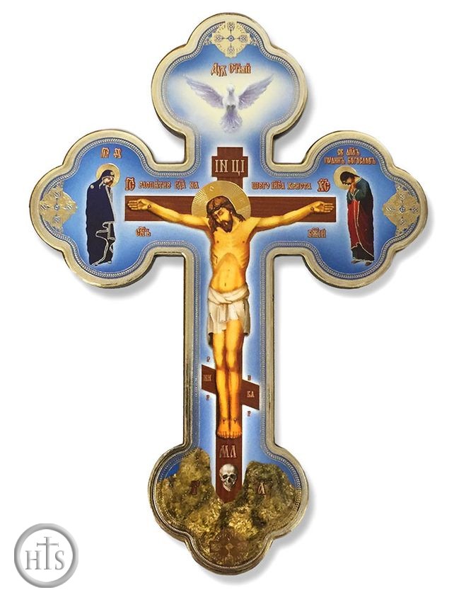 Product Picture - Decoupage Wooden Wall Cross with Corpus Crucifix