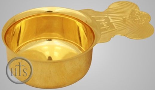 HolyTrinityStore Picture - Zion Cup  Gold Plated, Short Handle